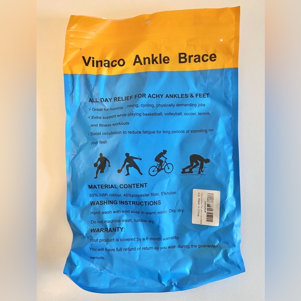 Vinaco Ankle Wraps Support Brace Pair & Wrist Wraps Neoprine XXL Men/Women - Picture 10 of 12